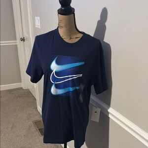 Nike men’s size small Dark Blue Tee with Graphic Swoosh